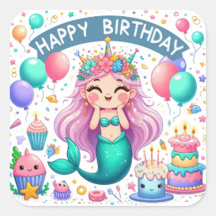 Gold Happy Birthday Classic Round Sticker