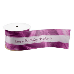 Gold "Happy Birthday"  or Any Occasion, Anyone Satin Ribbon