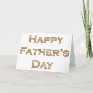 Gold Happy Father's Day Text Design Card