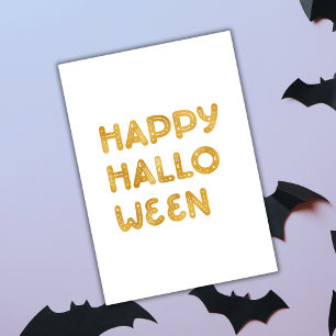 Gold Happy Halloween Card