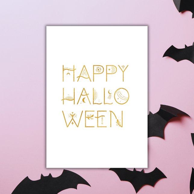 Gold Happy Halloween Card (Creator Uploaded)