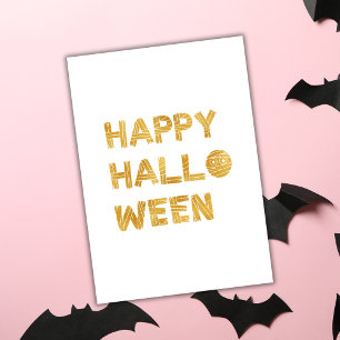 Gold Happy Halloween Card