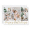 Gold Happy Holidays Photo ChristCard Five Pictures