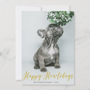 Gold Happy Howlidays ⎢ Photo Holiday Card
