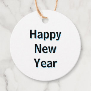 GOLD happy new year SIMPLE  FAVOR TAGS