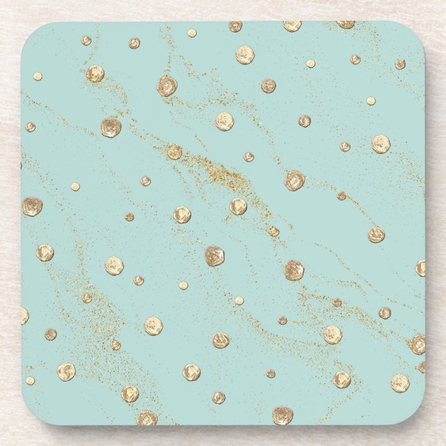 Gold Hard Plastic Coaster  (Front)