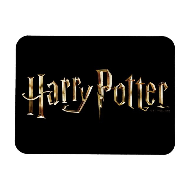 Gold Harry Potter Logo Magnet (Horizontal)