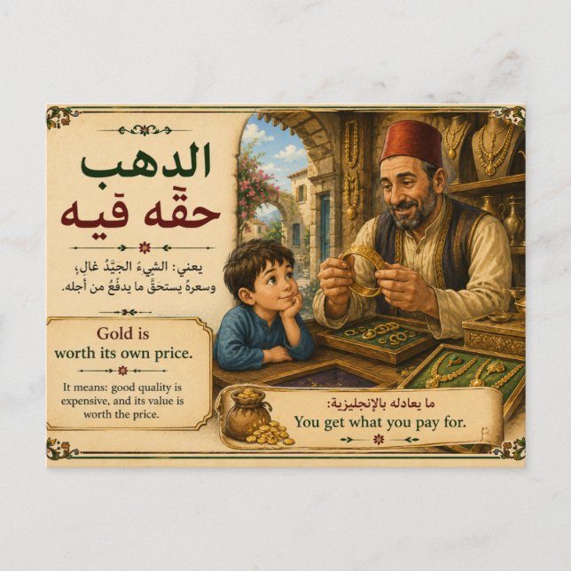 Gold has its worth postcard (Front)