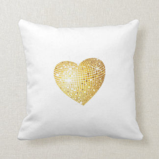 Gold Heart Cushion