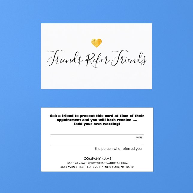 Gold Heart Customer Referral Card (Creator Uploaded)