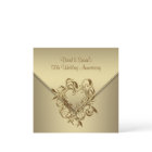 Gold Heart Elegant Gold 50th Wedding Anniversary