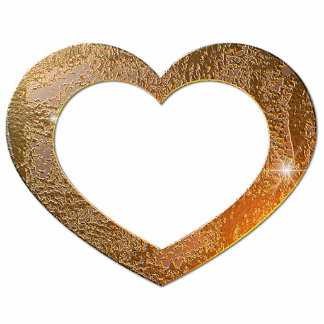 Gold Heart Frame Standing Photo Sculpture