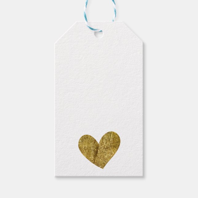 Gold Heart Gift Tags (Front)