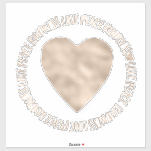 Gold Heart Kindness Love Peace Inspirational Quote