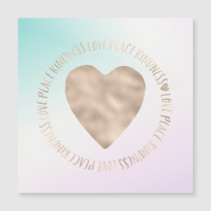 Gold Heart Kindness Peace Love Inspirational quote