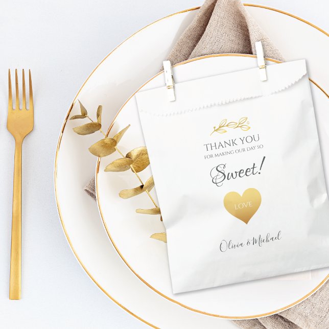 Gold Heart Make Day Sweet Wedding Favour Bags (Creator Uploaded)