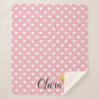 Gold Heart Pink and White Pattern Monogram