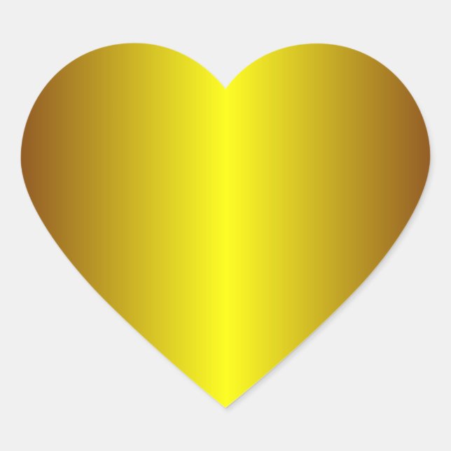 Gold Heart Sticker (Front)