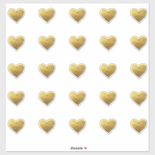 Gold heart Sticker