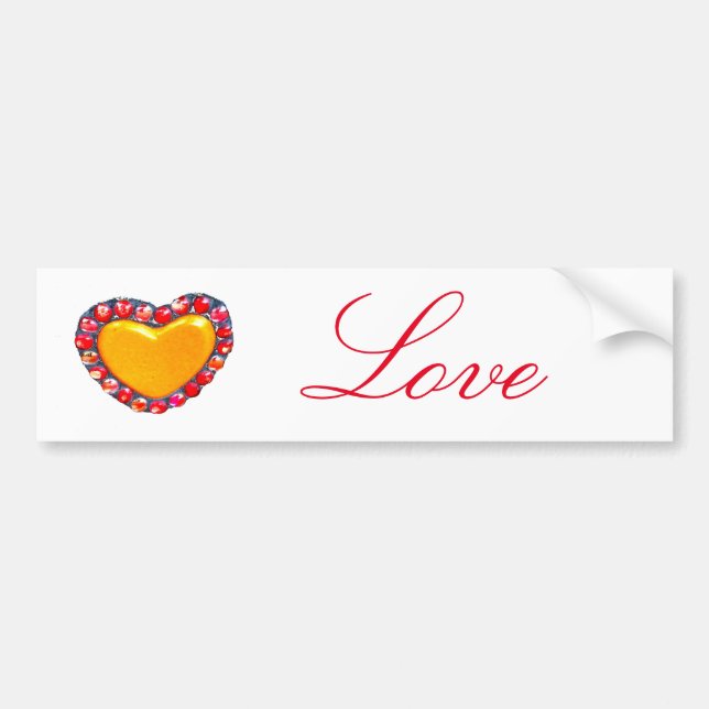 Gold heart Thunder_Cove Bumper Sticker (Front)