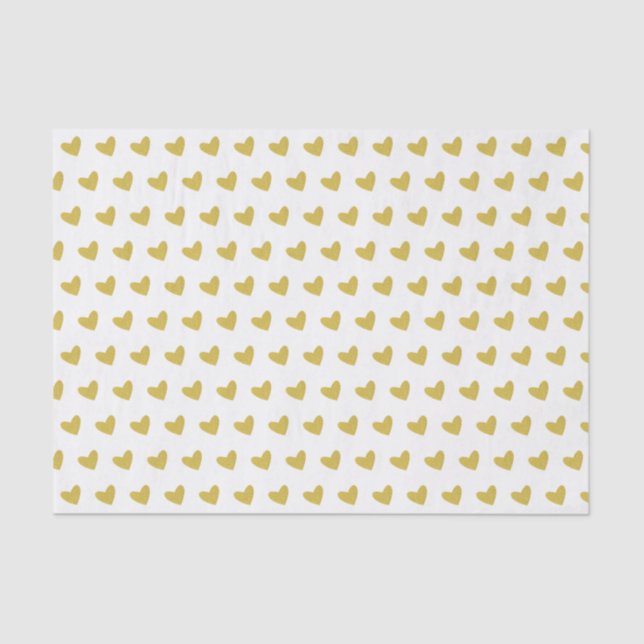 Gold Heart Tissue Paper (Front)