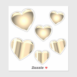 Gold Heart Vinyl Sticker