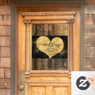 Gold Heart, Wedding Planner Window Cling