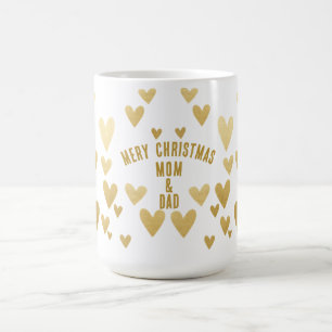 Gold Heart, White Christmas  Coffee Mug