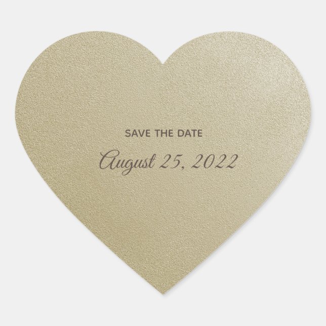 Gold Heart with Text Stickers (Front)