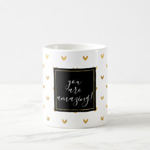 Gold Hearts Coffee Mug