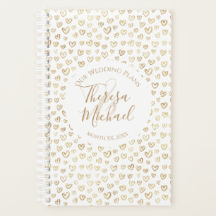 Gold Hearts Custom Saying Wedding Planner