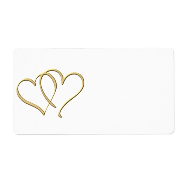 Gold Hearts Labels (Front)