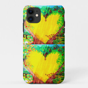 gold hearts phone case