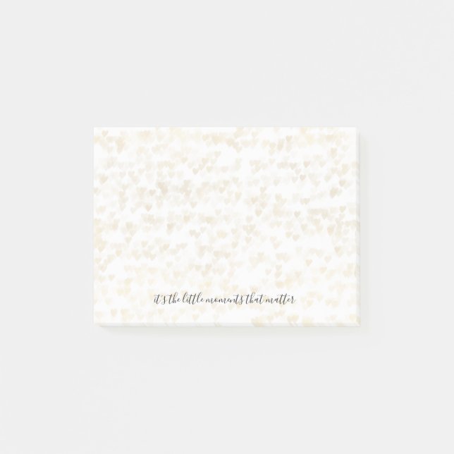 Gold Hearts Post-it Notes (Front)