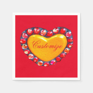 Gold hearts Thunder_Cove Napkin