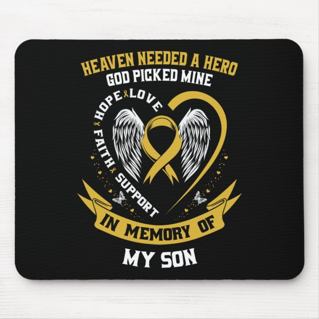 Gold Heaven Needed A Hero God Picked My Son Childh Mouse Mat (Front)