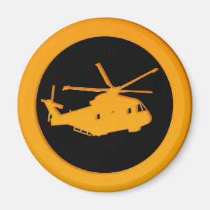 Gold Helicopter Magnet