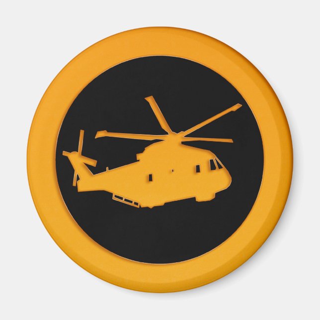Gold Helicopter Magnet (Front)