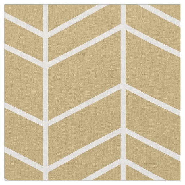 Gold Herringbone Chevron Fabric (Close Up)