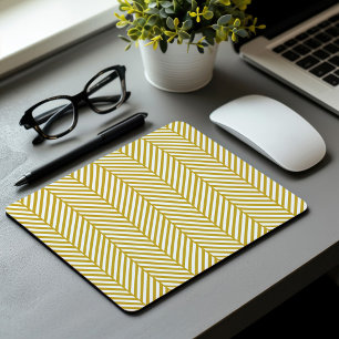 Gold Herringbone Mouse Mat