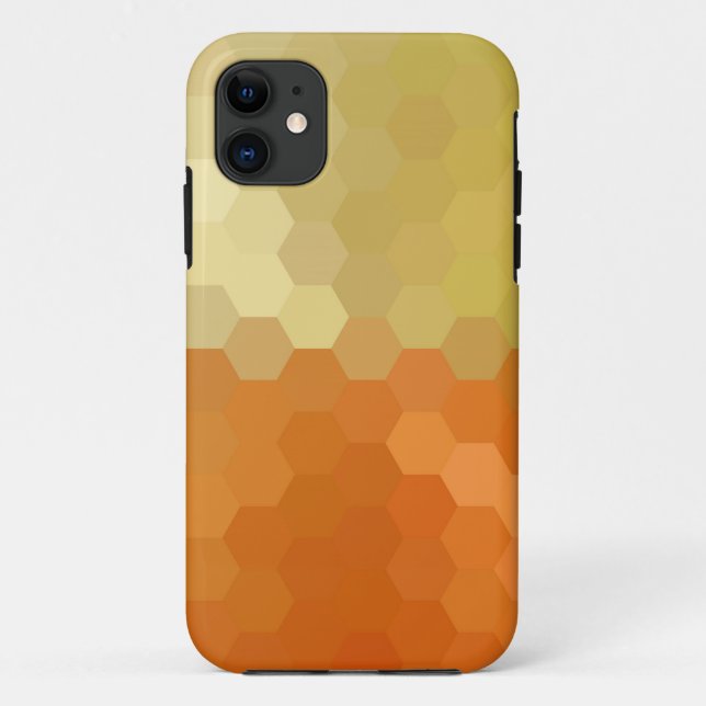 Gold Hexagon Abstract Art Case-Mate iPhone Case (Back)