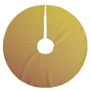 Gold Hexagon: Glitter Geometric Background. Brushed Polyester Tree Skirt
