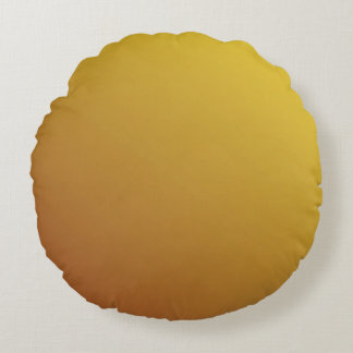 Gold Hexagon: Glitter Geometric Background. Round Cushion