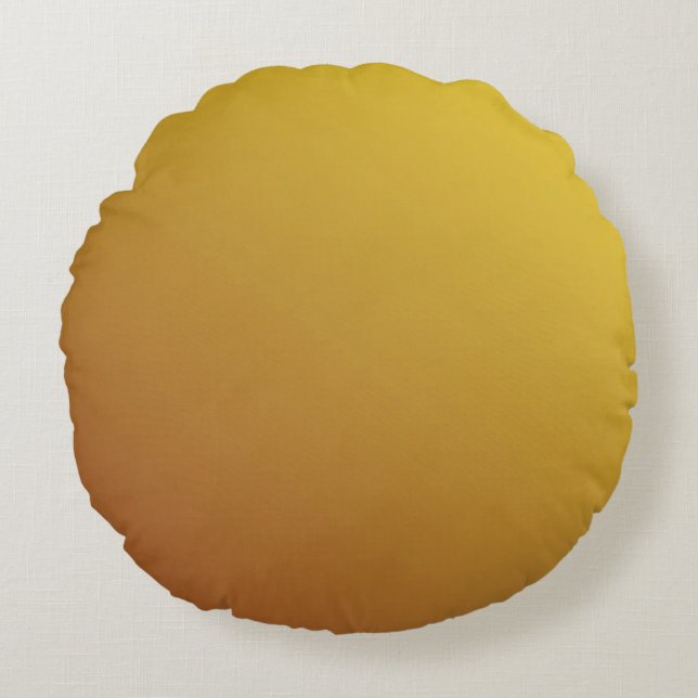 Gold Hexagon: Glitter Geometric Background. Round Cushion (Front)