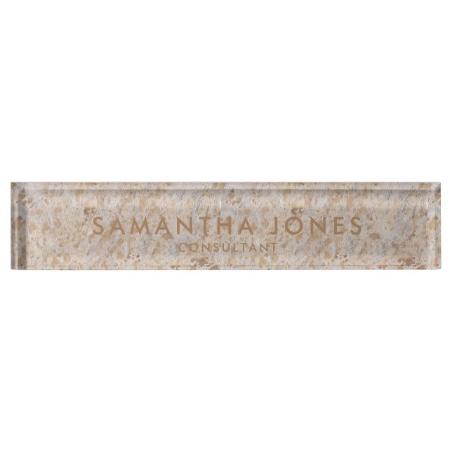 Gold Hide Modern Minimal Consultant Nameplate (Front)