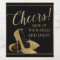 Gold High Heel Shoe Cheers Wine Bottle Labels
