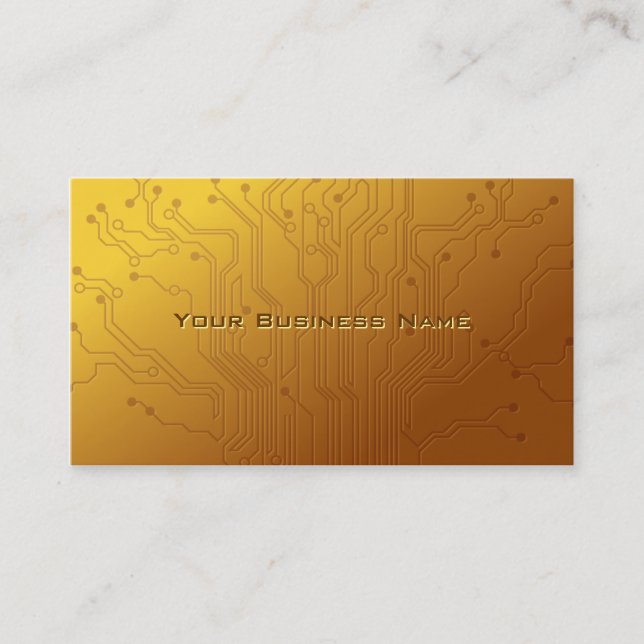 Gold High tech Circuit Board business card (Front)