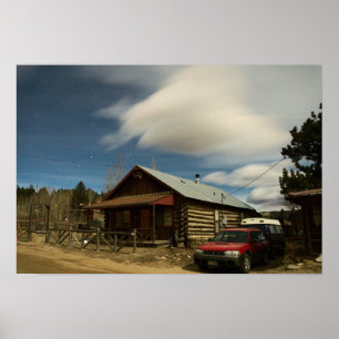 Gold Hill, Colorado Night Shot w/stars Poster