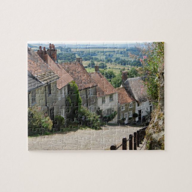 Gold Hill, Shaftesbury, Dorset, England Jigsaw Puzzle (Horizontal)