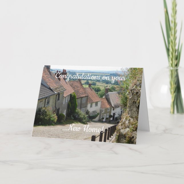 Gold Hill, Shaftesbury, Dorset, England - New Home Card (Front)